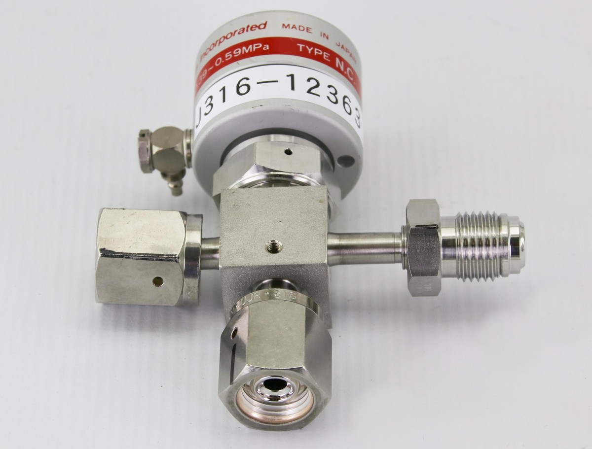 サンプル 12363 FUJIKIN 3-WAY VALVE, TYPE N.C, O.P 0.39~0.59MPA 473419 | eBay