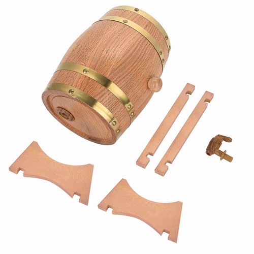 Dispensador de barril de vino de madera de roble de colección 3L barril de whisky para almacenamiento - Imagen 12 de 12