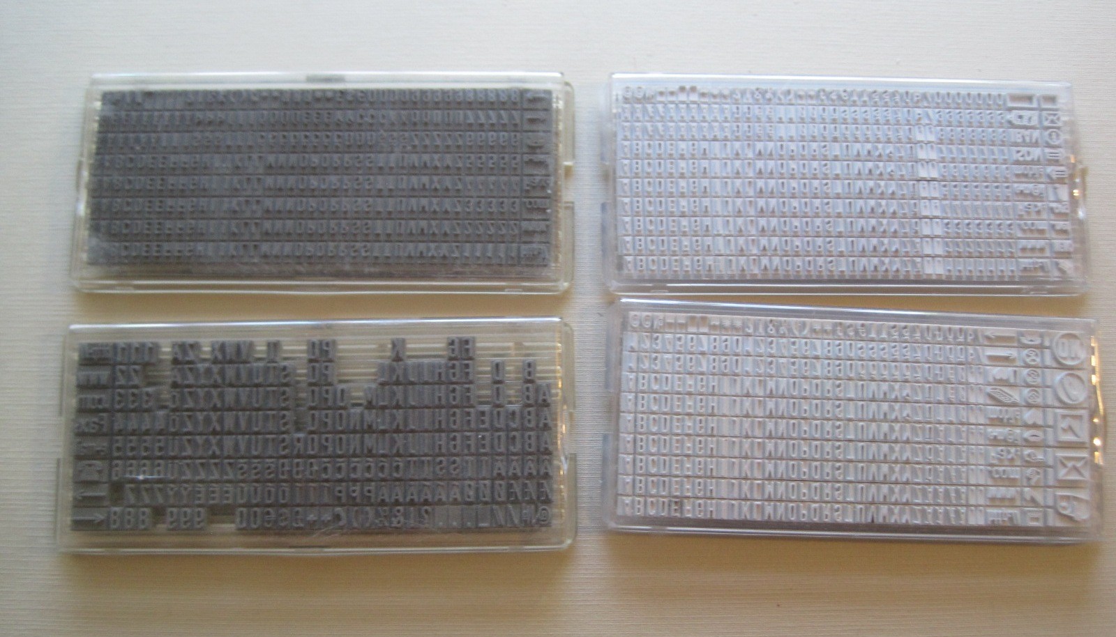 Lot of Rubber Stamp Making Printing Type Set Letters Characters Vintage Austria