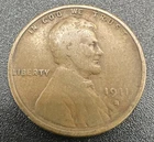 1911-S Lincoln Wheat Cent Semi-Key Date VG Condition