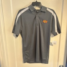 Camisa Polo Jelly Belly Jelly Beans Gris Rayas Para Hombre Pequeña Autoridad Portuaria NUEVA