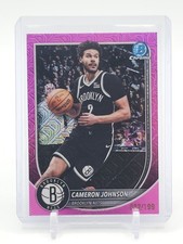 CAMERON JOHNSON 2025-26 BOWMAN CHROME PINK MOJO REFRACTOR /199 NETS Q5580