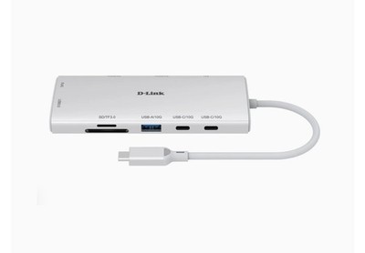 D Link DUP-A01 10 in 1 USB C Hub Dual 4K HDMI 60Hz 100W PD Ethernet SD Card
