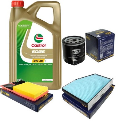 INSPEKTIONSKIT FILTER CASTROL 5L ÖL 5W30 für VW Golf VI 5K1 1.4