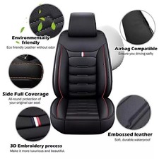 Single Seat For BMW E46 E36 E90 E60 E83 E92 M3 DRIVER SEAT COVER PU LEATHER