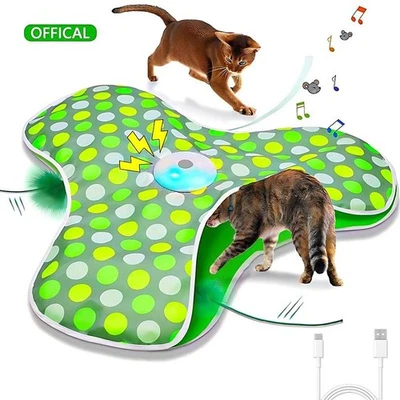 TXFNY Hide and Seek Cat Toys, in-The-CoverUnpredicatable Moving Feather, Interac