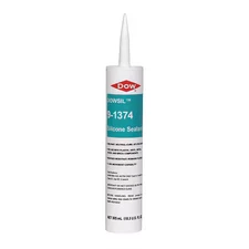 Dowsil 3119556 Adhesive, 300 Ml, Cartridge, Clear, Silicone Base, 9-1374