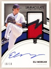 2022 Panini Immaculate Rookie Patch Auto Eli Morgan 149 (RC) Black 10/10 Bookend
