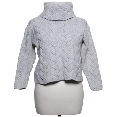 Aran Woollen Mills, Rollkragenpullover, Größe: S, Grau, Wolle, Zopfstrick #Fbu