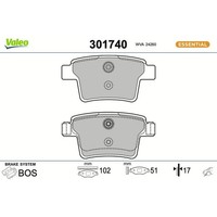 Valeo 301740 Bremsbelagsatz FüR Ford Jaguar Mondeo X Type B4Y B5Y BWY X400