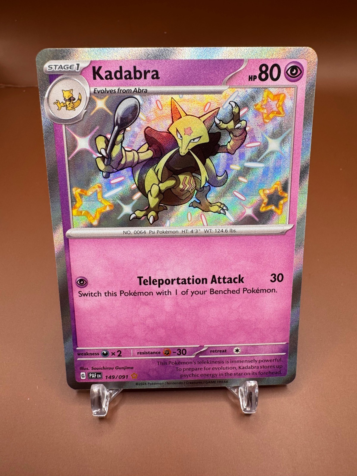 Kadabra 149/091 Shiny Rare Paldean Fates Pokemon Holo Near Mint