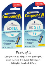 Compound W Maximum Strength Fast Acting Gel Wart Remover, 0.25 Oz