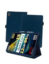Case for Topsand M8 2025 Android 15 Tablet 8 inch  WUNIAK Premium Leather Blue