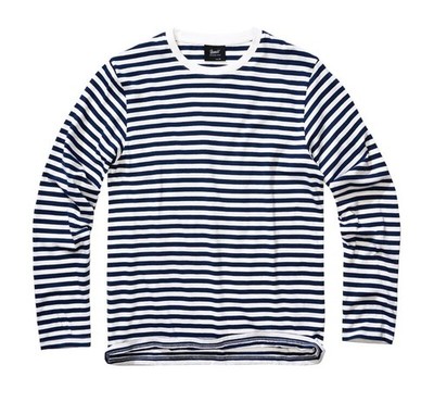 Brandit Langarmshirt Herren Ringelshirt Longsleeve navy/weiß Basics