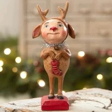 Bethany Lowe Debra Schoch Reindeer Boy Christmas Figure NEW