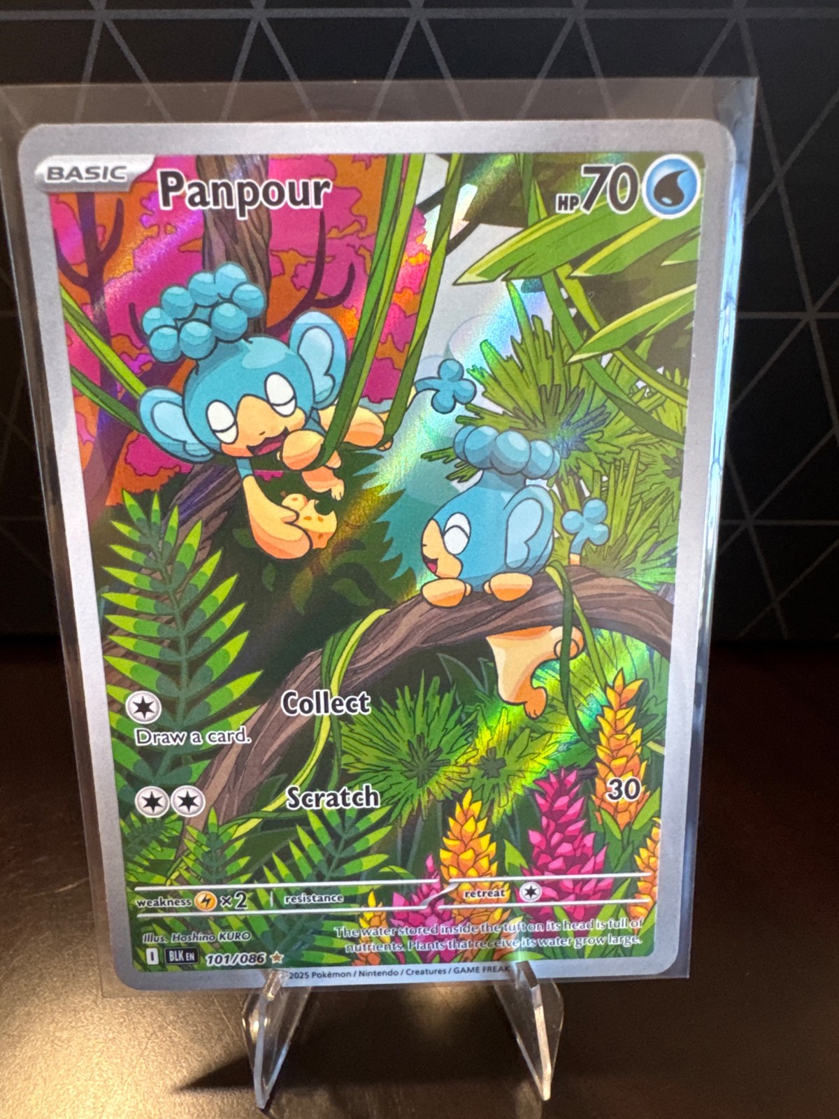 Pokemon TCG Panpour - 101/086 Holo SV: Black Bolt Illustration Rare
