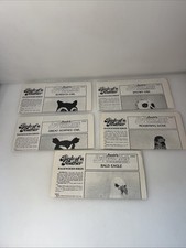 Lot of 5 ANNIE'S PATTERN CLUB Vintage 1982 BIRDS OF A FEATHER Backwoods Series