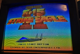 Sega Genesis Version 2 System Console with F15 Strike Eagle Game