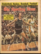 SPORTING NEWS 1/25 1975 Swen Nater Unseld Cowens Jack Pardee Super Bowl recap