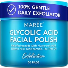 Glycolic Acid Pads - Toner Pads for Face Cleansing - Exfoliating Pad with Tea...