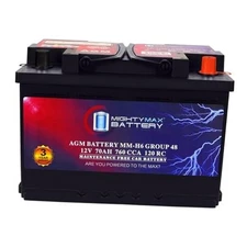  MM-H6 Start and Stop Car BCI Group Size 48 12V 70 AH, 120RC, 760 CCA Group 48
