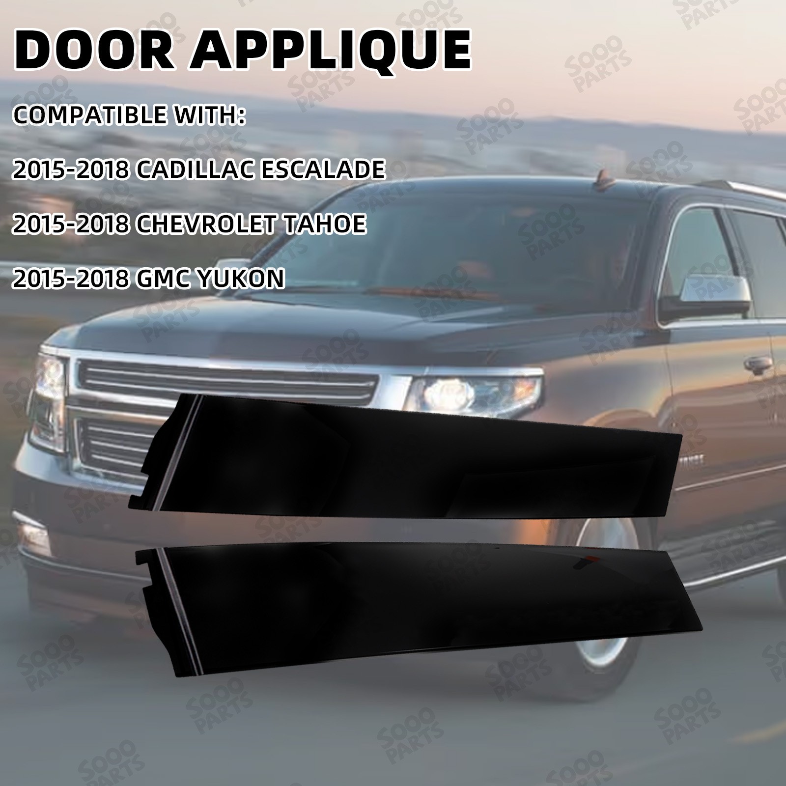 Window Trim Molding Panel For 2015-18 Chevrolet Tahoe GMC Yukon 926-245 926-246