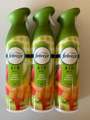3 Pack Febreze Air Mist Apple Mango Sunshine Limited Edition 8.8 oz Spray New