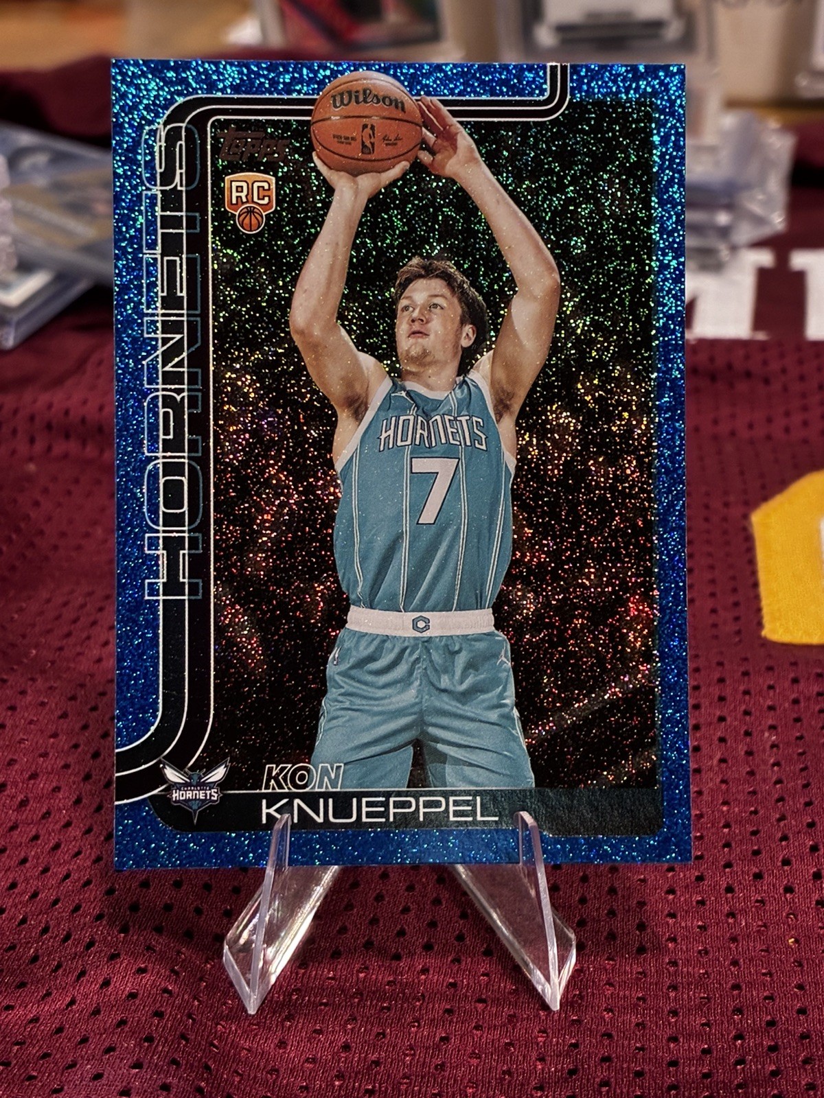Kon Knueppel 2025-26 Topps #204 Blue Sand Glitter Holo Foil Rookie RC SPP 👀