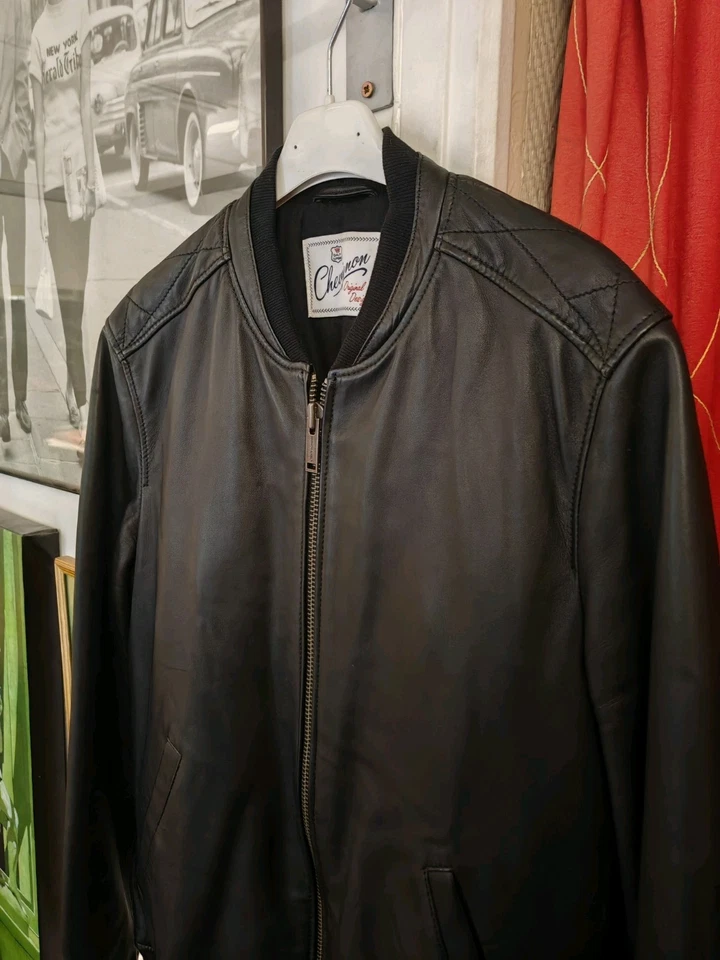 French Chic Chevignon Men's Lamb Leather Jacket Size S ( EU 48 ) - Bild 4 von 4