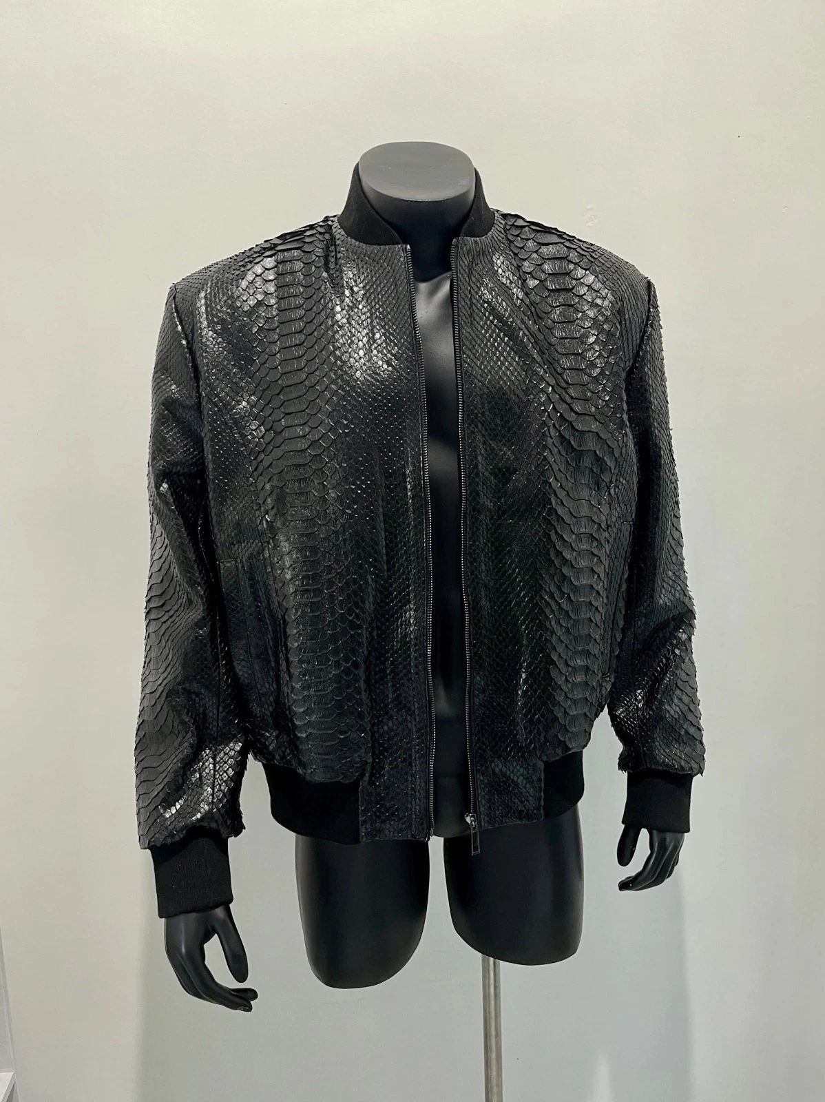Men’s Leather Jacket Black Luxury Bomber Snake Embossed Limited edition Jacket
Opens in a new window