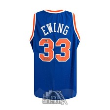 Patrick Ewing Autographed New York Custom Blue Basketball Jersey - BAS