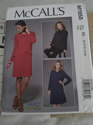 McCall's M7655 Misses/Women Tunic & Dress Sizes 8-16 Uncut Pattern