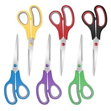 Xnluothsk 6 Packs Sewing Craft Scissors Bulk,8" Multipurpose Heavy 6 Colors