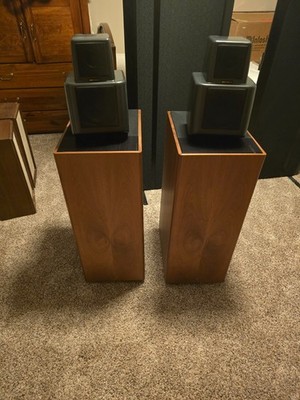 KEF 107 Loudspeakers with KUBE - Great Condition - Fully Tested