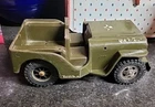 VINTAGE TONKA PRESSED STEEL GREEN ARMY MILITARY JEEP GR2-2431 1960s