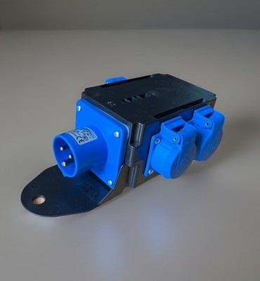 Stromverteiler MIXO  WESER  230V 16A CEE-Stecker auf 3x Schukosteckdose IP44  