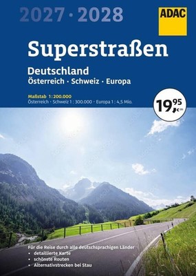 ADAC Superstraßen Autoatlas 2027 / 2028 Deutschland 1:200.000, Österreich, S ...