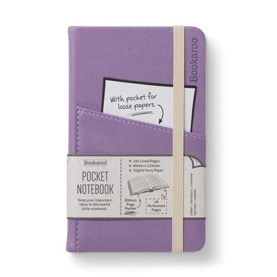 IF Bookaroo A6 'Pocket' Notebook - Aubergine