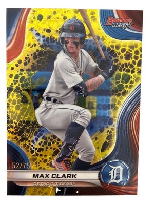 2024 Max Clark Bowman's Best #TP-7 Yellow Lazer /75 Detroit Tigers