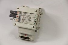 SMC Manifold with Solenoid Valves VQC2401-5 VQC2300-51 Pneumatic Valve - USED