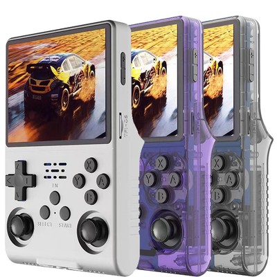 R40s pro Retro Handheld Konsole, Lila Schwarz Weiß, Linux, 256GB, 30.000+ Spiele