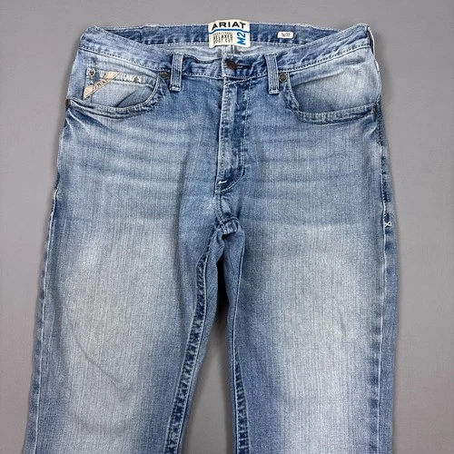 Ariat Jeans Men 36x32 Blue M2 Western Shasta Stirling Work Repaired Distressed