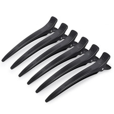 Extended Sectioning Hair Clips W/Built-In Silicone Band, 4.8" No-Crease Non-Slip