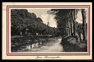 Ansichtskarte Jever, Prinzengraben 1915 