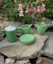 Rare Akro Agate Children s glass dishes - 1930s 1940s - Depression/some UV