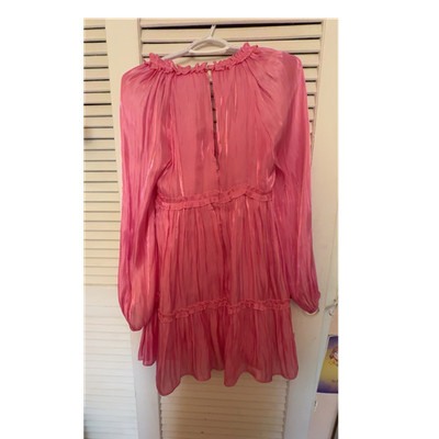 day + moon Pink Ruffle Long Sleeve A-Line Short Dress Women s Size S