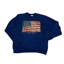 90s USA American Flag Crewneck Sweatshirt Mens Size XXL Vintage