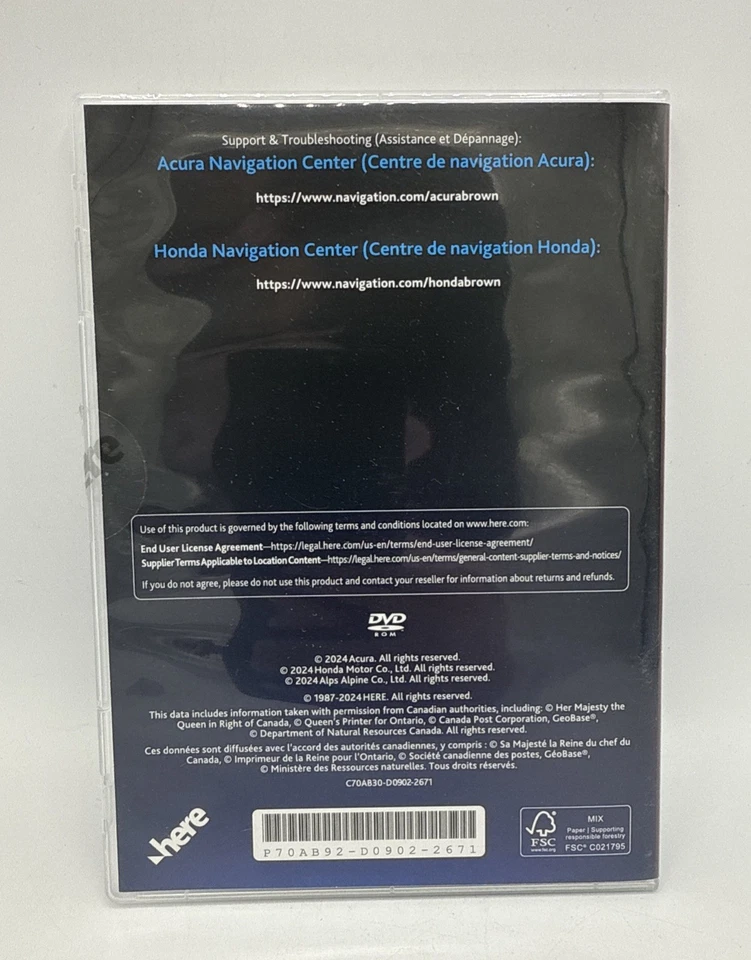 Acura Navigation - Navigation System 2024 Brown DVD Map Update Disc 3 12.900.2 - Image 2 of 2