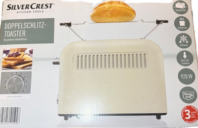 SilverCrest Toaster STEB 920 Doppelschlitztoaster Brötchen Aufsatz - TAUPE