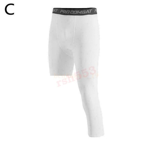 Brand New Basketball Compression Pants One Leg 3/4 Capri Tights Gear for Man - Picture 15 of 16